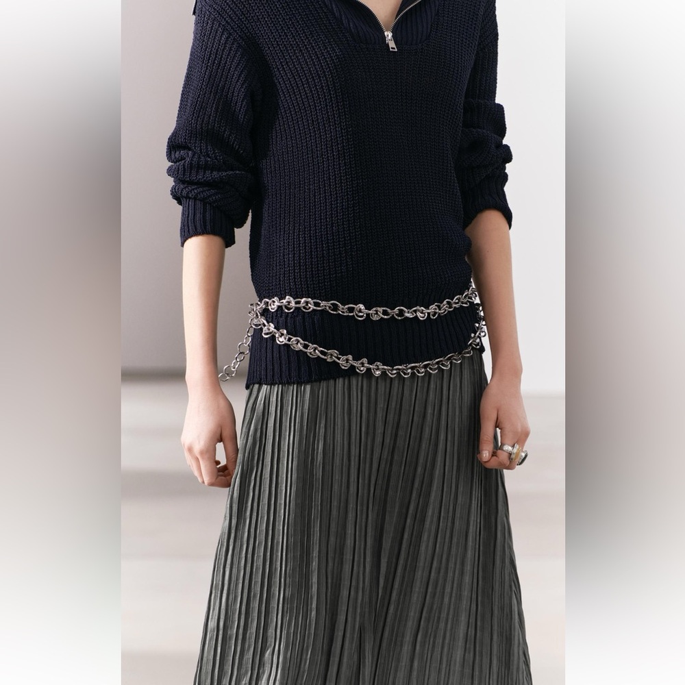 ZARA HEWN LINK BELT NWOT